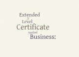 Applied Business: Level 3 Extended Certificate