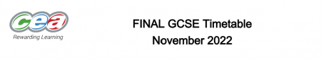 Final GCSE Timetable November 2022 